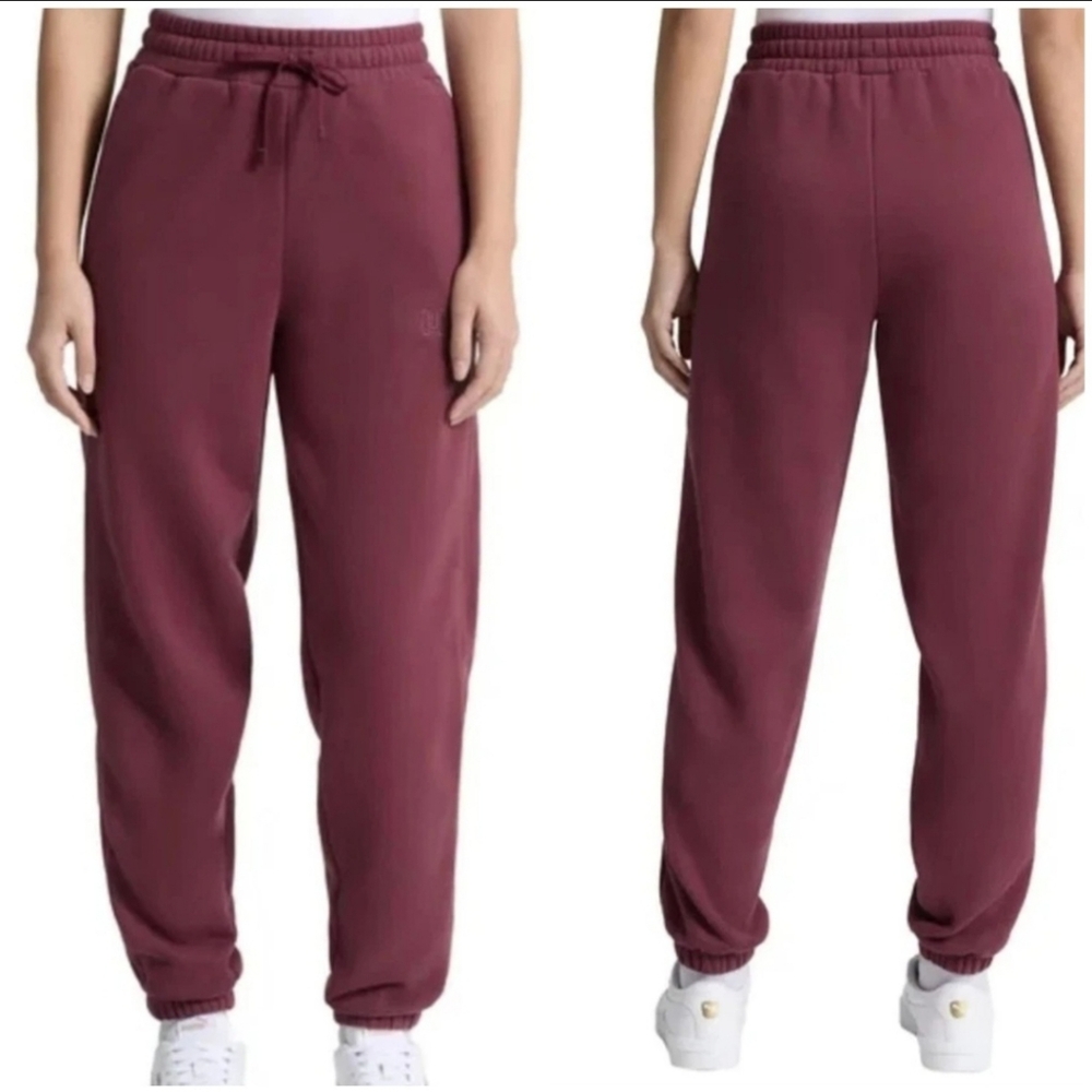 Puma Women's Medium Fleece Jogger Drawcord Pockets Elastic Waist Small